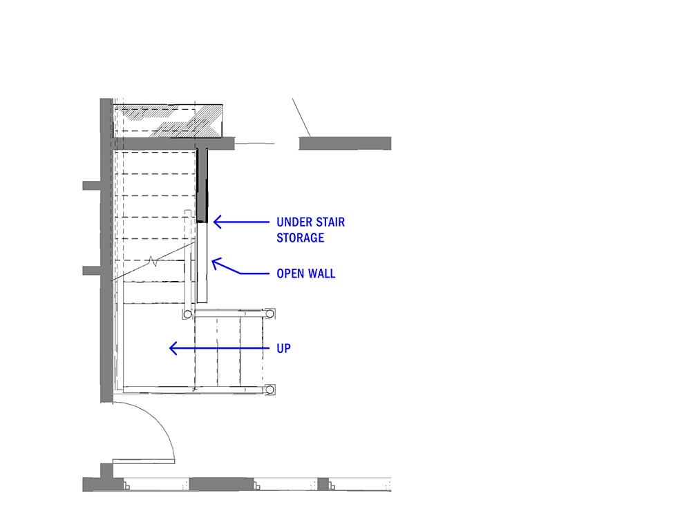 Chris Kryzanek Architect - Farmhouse Redux - Stair remodel schematic design plan